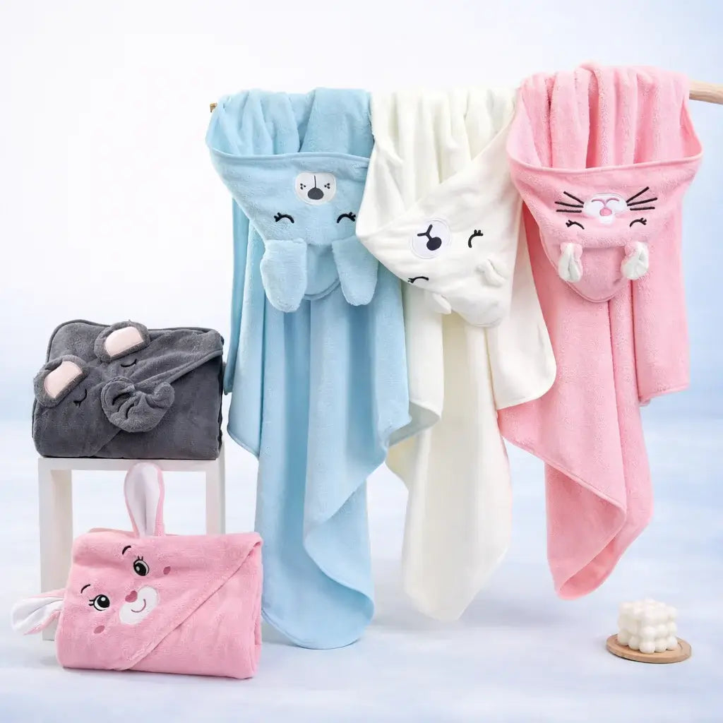 Hooded Baby Bath Towel – Multi-Color