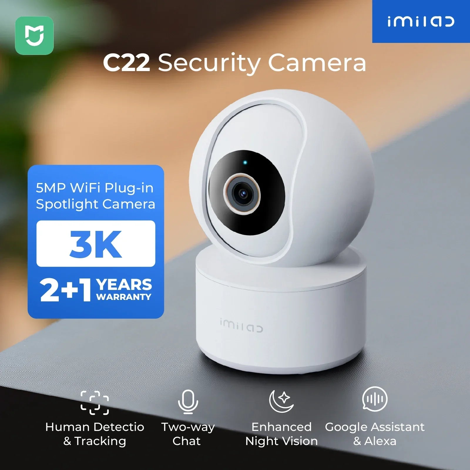 AI WiFi baby monitor with 3K ultra clear video display
