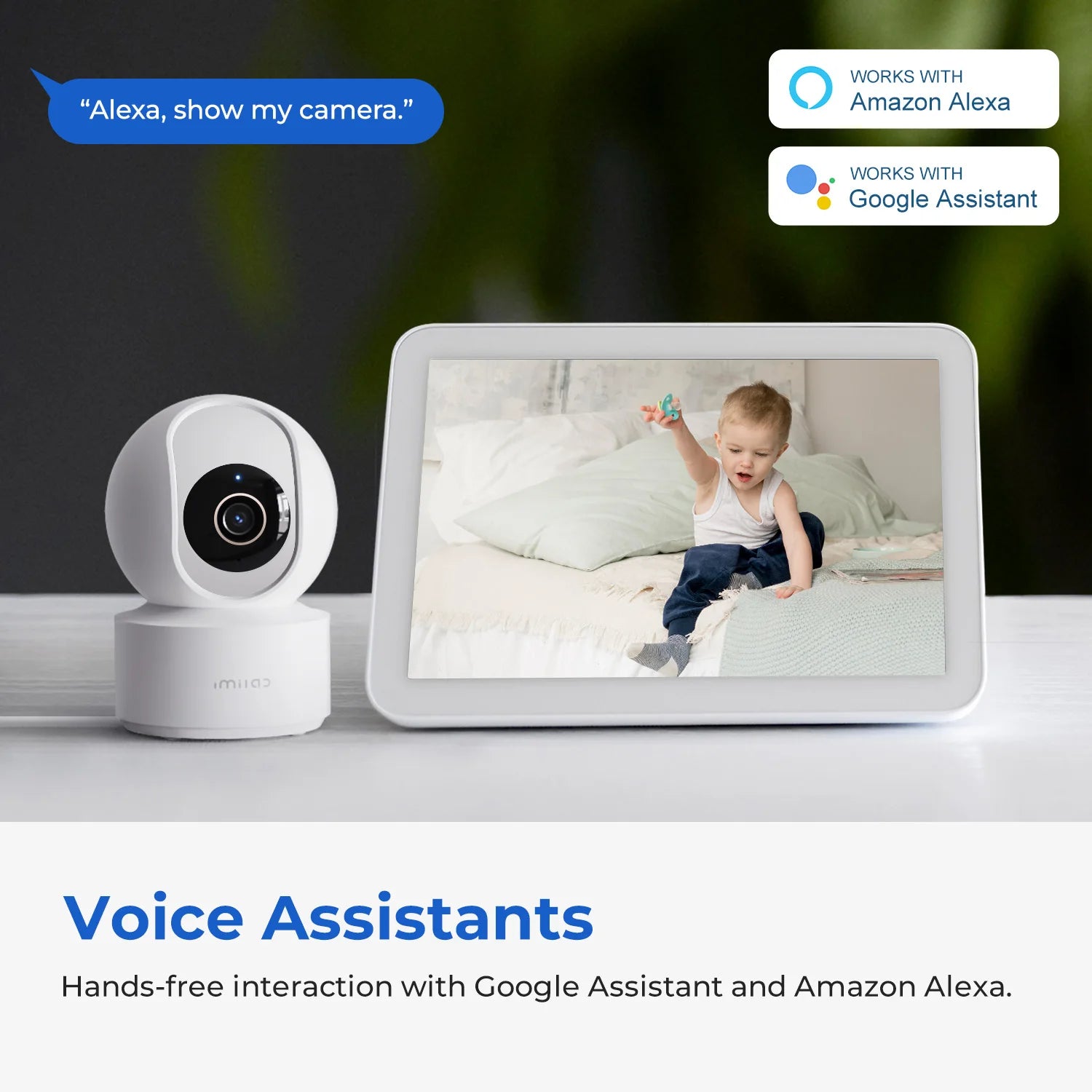 AI WiFi baby monitor app showing live video on smartphone