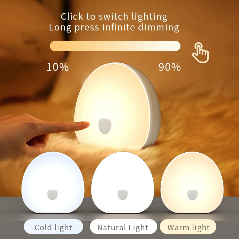 soft LED night light with touch control and rechargeable battery
