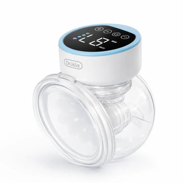Wearable Breast Pump - Breast pump with digital display on a white background