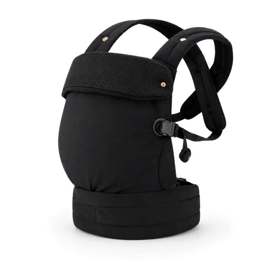 Black baby carrier on a white background