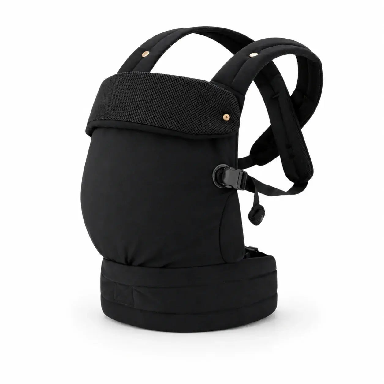 Black baby carrier on a white background