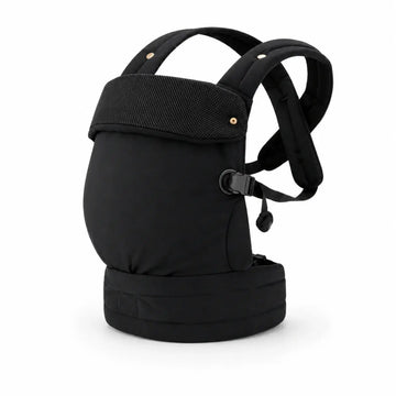 Black baby carrier on a white background