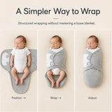Adjustable Cotton Swaddle showing a simpler way to wrap your newborn with structured fabric.